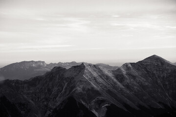 Fototapeta na wymiar sunrise mountain range