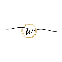 Letter W Beauty Initial Logo Template