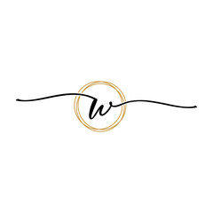 Fototapeta premium Letter W Beauty Initial Logo Template