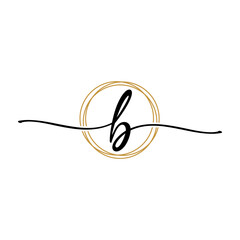 Fototapeta premium Letter B Beauty Initial Logo Template