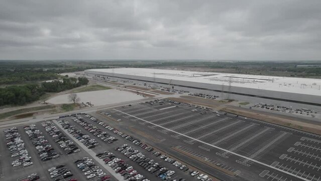 Tesla gigafactory in Austin Texas view 