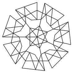 Abstract Geometric Line Art Polygon-7f2