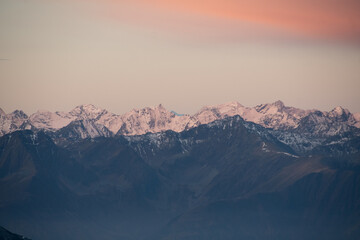 sunrise mountain range