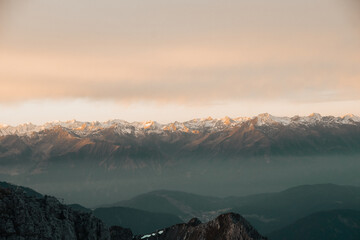 sunrise mountain range