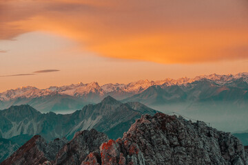 sunrise mountain range