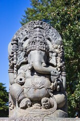 Fototapeta na wymiar Soft rock statue from halebid, Karnataka of Hoysala