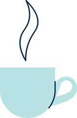 Hot drink cup icon. Coffee or tea symbol