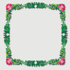 Frame, in the style of an ornament, Vector illustration eps 10, Art.	