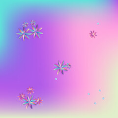 Light Flower Luxury Blue Background. Color Petal