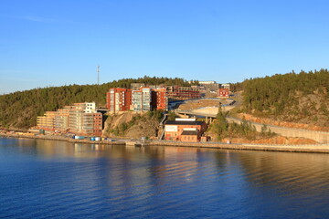 view to the Stockholm Archipelago from the ship