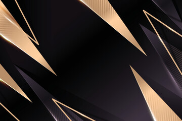 realistic luxury background with golden lines vector design