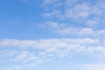 View of beautiful blue sky with white clouds.