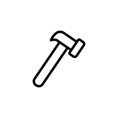 Hammer line icon illustration. icon illustration related repair, maintenance. Simple vector design editable