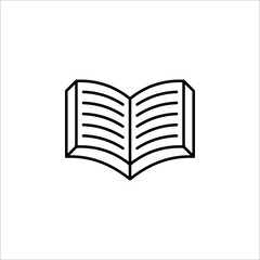 Book icon vector illustration on white background. color editable 