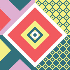 Punchy Colorful Geometric Abstract Vector Stock, a simple background pattern design