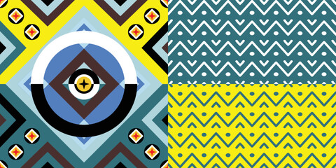 Punchy Colorful Geometric Abstract Vector Stock, a simple background pattern design