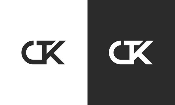 CTK. TCK, KCT initial letters minimal and creative monogram logo icon