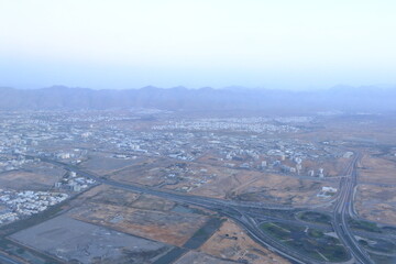 muscat panoramic view from above, oman