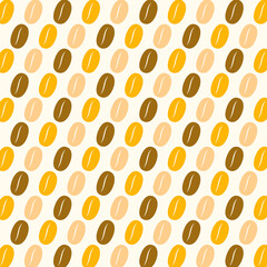 Background Coffee Pattern. Coffee Beans Vector Pattern. Coffee Beans Pattern.