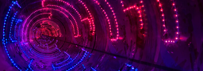 modern background electronic light tunnel