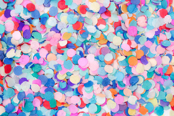 close up a lot of party, celebration or christmas confetti (confetti background)
