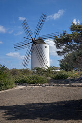 Fototapeta na wymiar windmill, sant antoni, ibiza, mediterranean, ballears, ibiza, spain, 