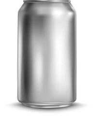 Aluminum can mockup. Realsitic blank drink container