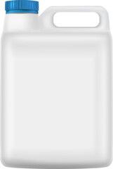 Plastic canister mockup. Realistic chemical detergent container