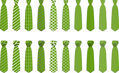 big set ties different types, neckties various size