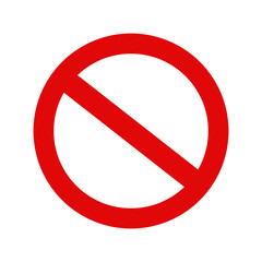 Red isolated Stop sign, not allowed sign or prohibition sign transparent png