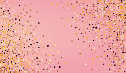 Shiny Dust Vector Pink Background. Yellow Shiny