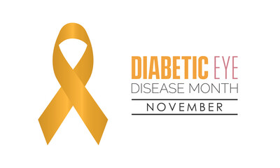 Vector illustration design concept of Diabetic Eye Disease Month observed on every November
