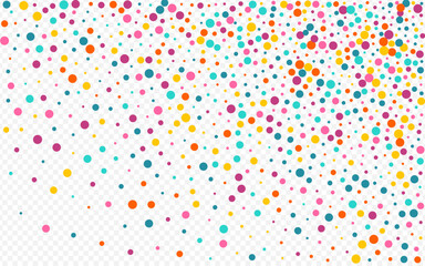 Color Confetti Fun Vector Transparent Background.