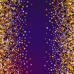 Gilded Glitter Vector Purple Background. Yellow