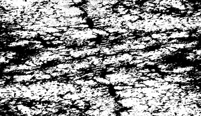Monochrome texture composed of irregular graphic elements. Distressed uneven grunge background. Abstract vector illustration. Overlay for interesting effect and depth. Isolated on white background.