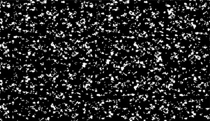 Snow, stars, rain drops on black background. Abstract vector noise. Small particles of debris and dust. Distressed uneven grunge texture overlay.