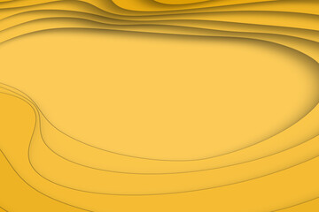 product presentation background, 3d yellow paper cut layers with free space