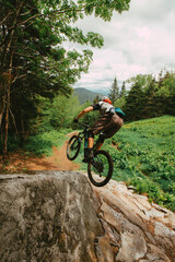 Fototapeta premium mountain bike jump