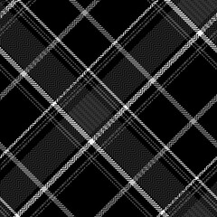 Black and white plaid seamless pattern.
