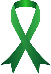 Green awareness ribbon.