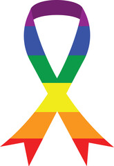 Lgbt pride awareness ribbon.