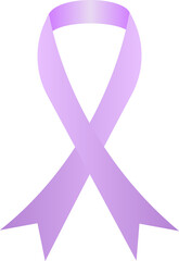 Lavender awareness ribbon.