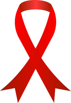 Red awareness ribbon.