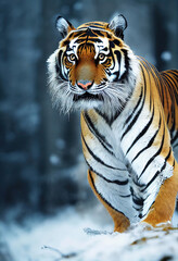 Obraz premium tiger in the snow