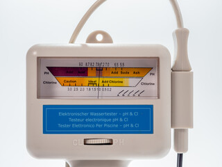 Electronic tester PH water for the pool.