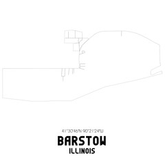 Barstow Illinois. US street map with black and white lines.