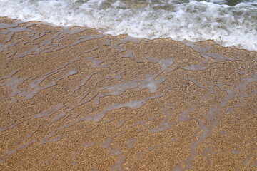 The color of the water in the mediterranean sea in shallow water