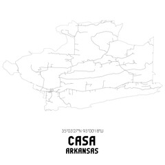 Casa Arkansas. US street map with black and white lines.