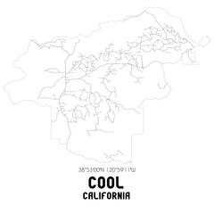 Fototapeta na wymiar Cool California. US street map with black and white lines.
