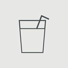 Juice cup vector icon illustration sign